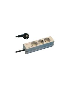Schroff stikkontaktlist SCHUKO 3 uttak