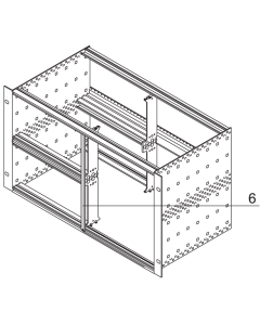 FRONT PANEL 6U 2HP VERT.EXT.