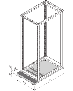 PLINTH MOBILE 600D RAL7021