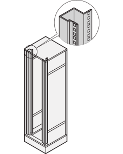 19"PANEL/SLIDE MOUNT 38U ZINC (2X)