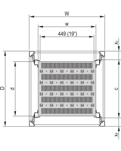 19"SHELF STAT.600W 500D RAL7021