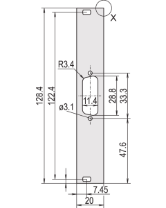 PART.FRTPL.3U 4HP 1X15WAY DC