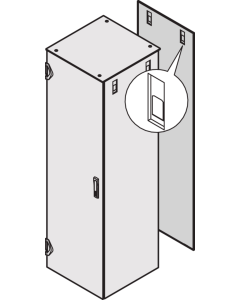 REAR PANEL 1400H 600W LOCK RAL7021