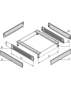 PLINTH COVER 1100D RAL7021