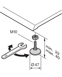 ADJUSTABLE FEET KIT     4PCS