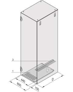 BASE PLATE NET 600W 1000D RAL7021