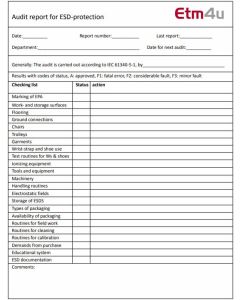 Audit report for ESD-protection