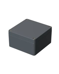 Aluminum enclosure, W 160, L 160, H 90 mm, Lh 20, M 6